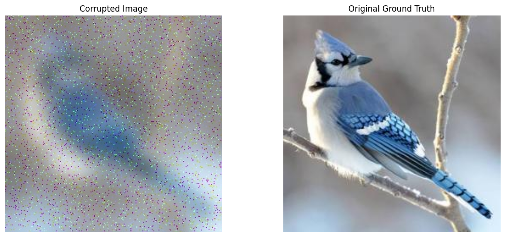 Image restoration input and ground truth